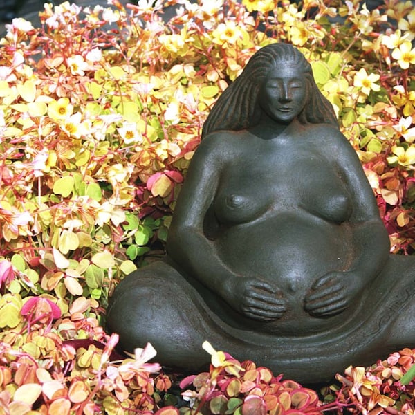 Pregnant Woman, Pregnancy Sculpture, Midwife/Doula Gift, Fertility Goddess, Expectant Mother, Womb Blessing, Baby Shower Present, With Child