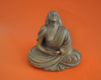 Western Buddha Bronze Sculpture | Goddess Statue, Goddess, Woman Buddha, Meditation Art, Spiritual Art, Priestess, Female Deity, Altar Art