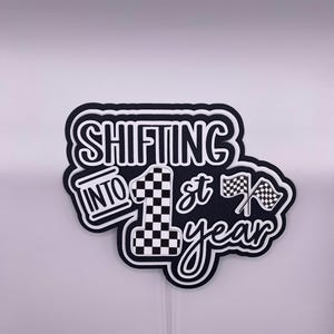 Verschieben IN 1. Jahr Geburtstag Cake Topper | Personalisierbar