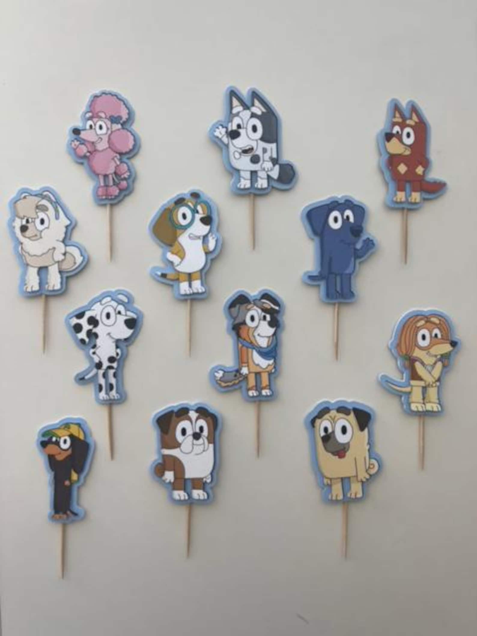 Bluey Friends Cupcake Toppers | Set of 12