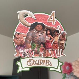 Vaiana Kuchen Topper | Personalisierbar | Geburtstag Cake Topper