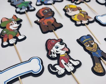 Pup Cupcake Toppers | Set of 12