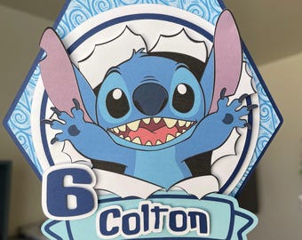Stitch Cake Topper | Birthday Cake Topper | Customizable