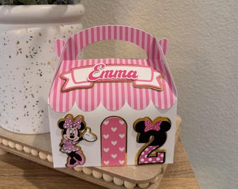 Pudełko na upominki z Myszką Minnie | Możliwość personalizacji | Spersonalizowane