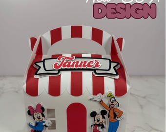 Mickey und Minnie Favor Box | Personalisierbar