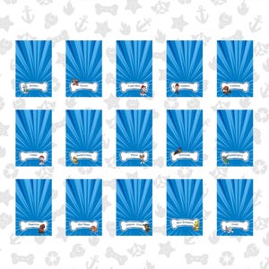 Etiquetas para alimentos Paw / Juego de 15 / Descarga digital