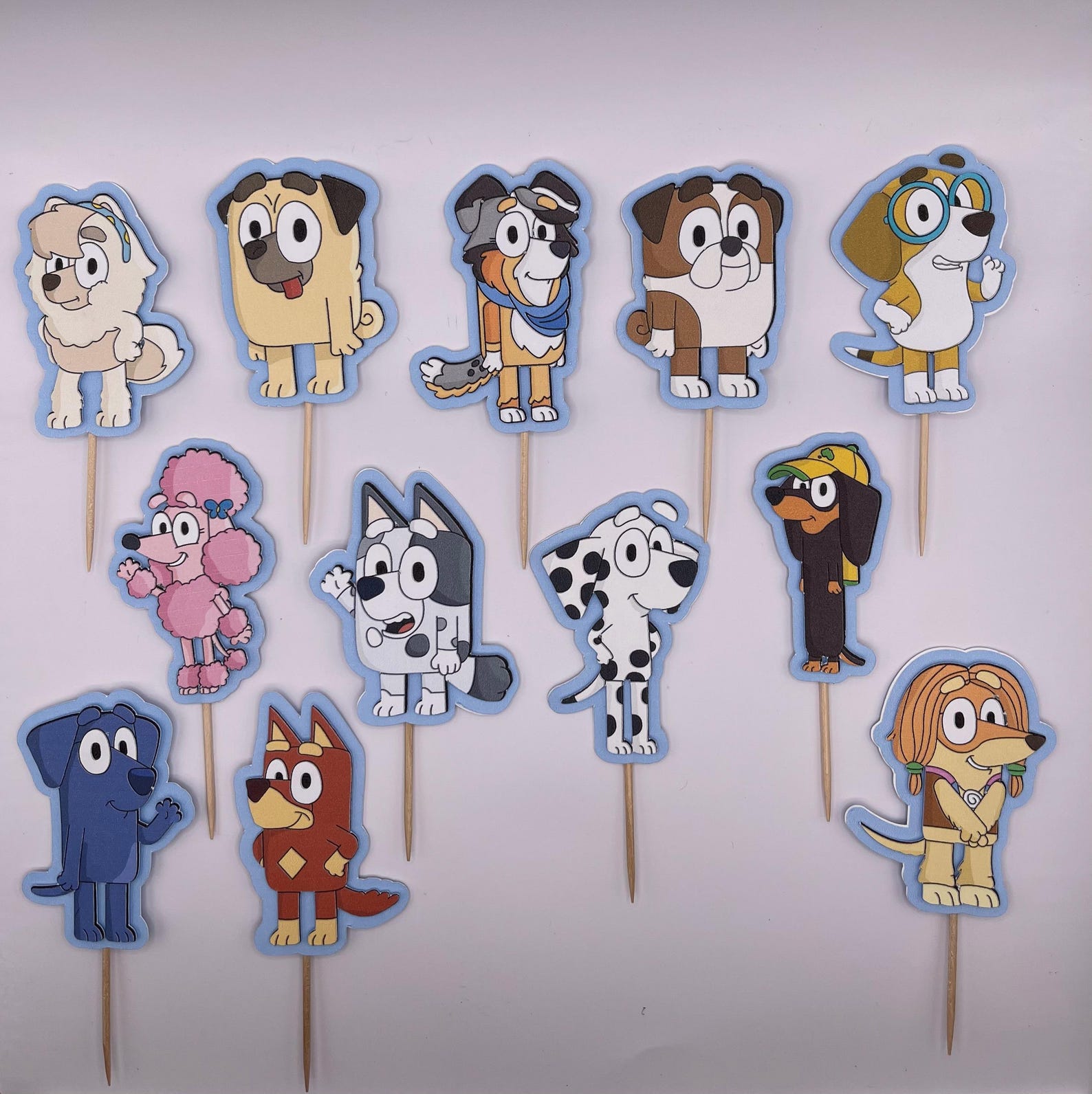 Bluey Friends Cupcake Toppers | Set of 12