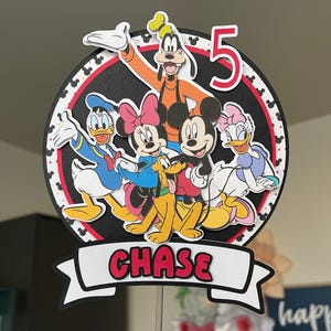 Mickey Cake Topper | Customizable | Birthday Cake Topper