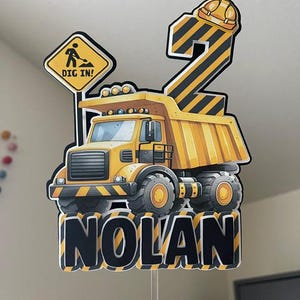Construction Cake Topper | Customized | Personalized