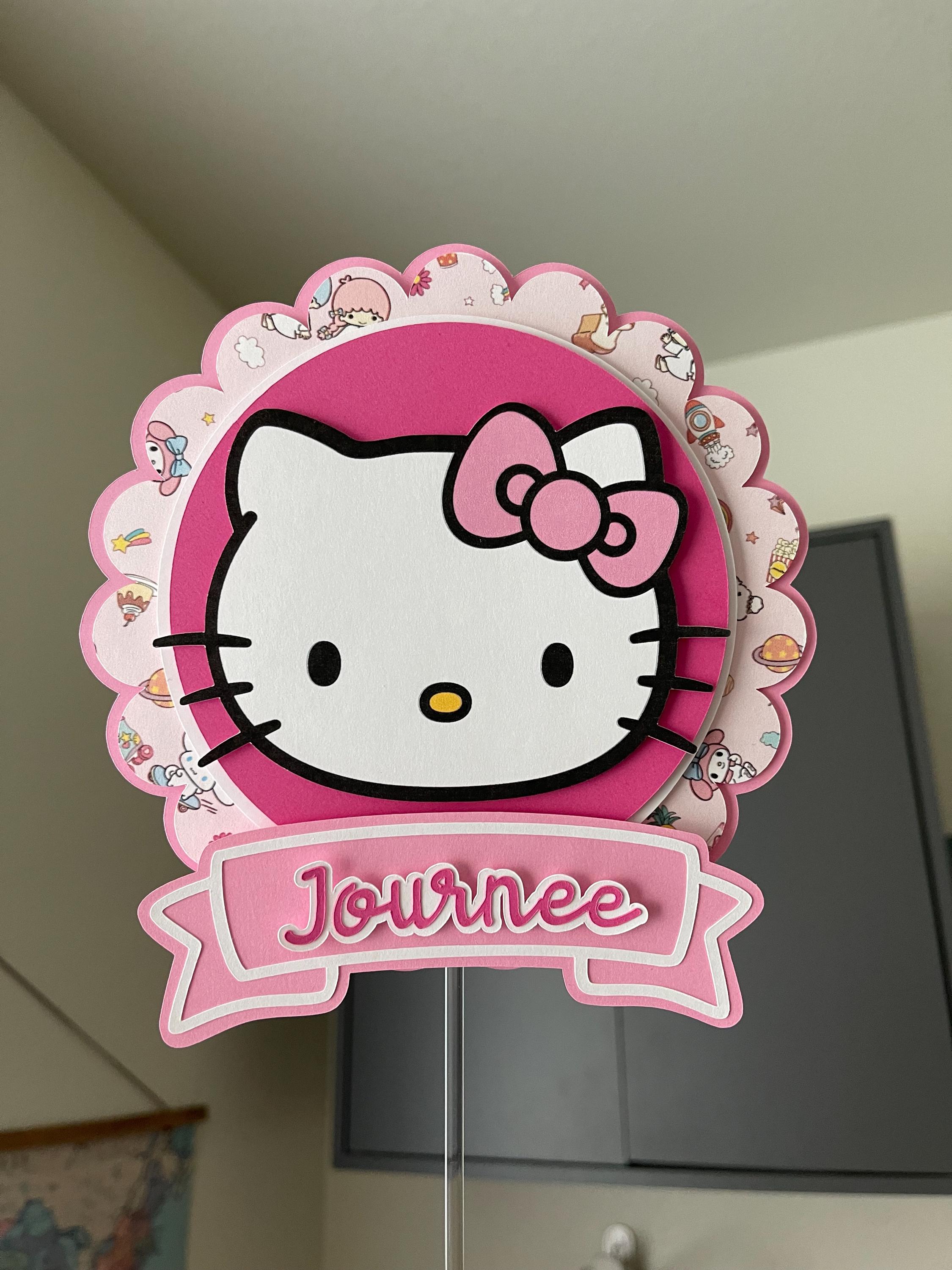 Cute Kitty Cake Topper | Customizable | Birthday Cake Topper