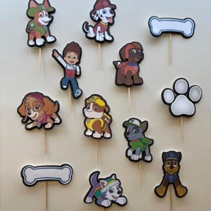 Pup Cupcake Toppers | Set of 12