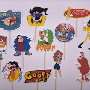 Adornos para cupcakes de la película de Goofy / Juego de 12