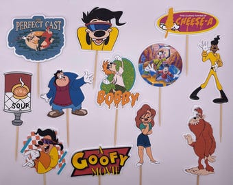 Goofy Movie Cupcake Toppers | Set of 12