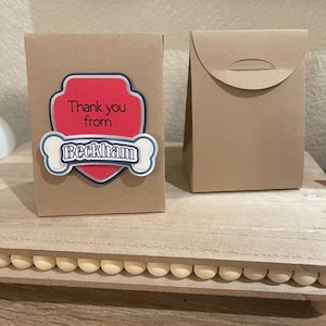 Mini Pup Favor Box | Customizable | Paper Doggie Bag