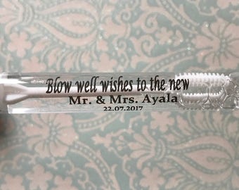 Blow well wishes wedding bubble labels, personalized wedding favor, Wedding,address labels count