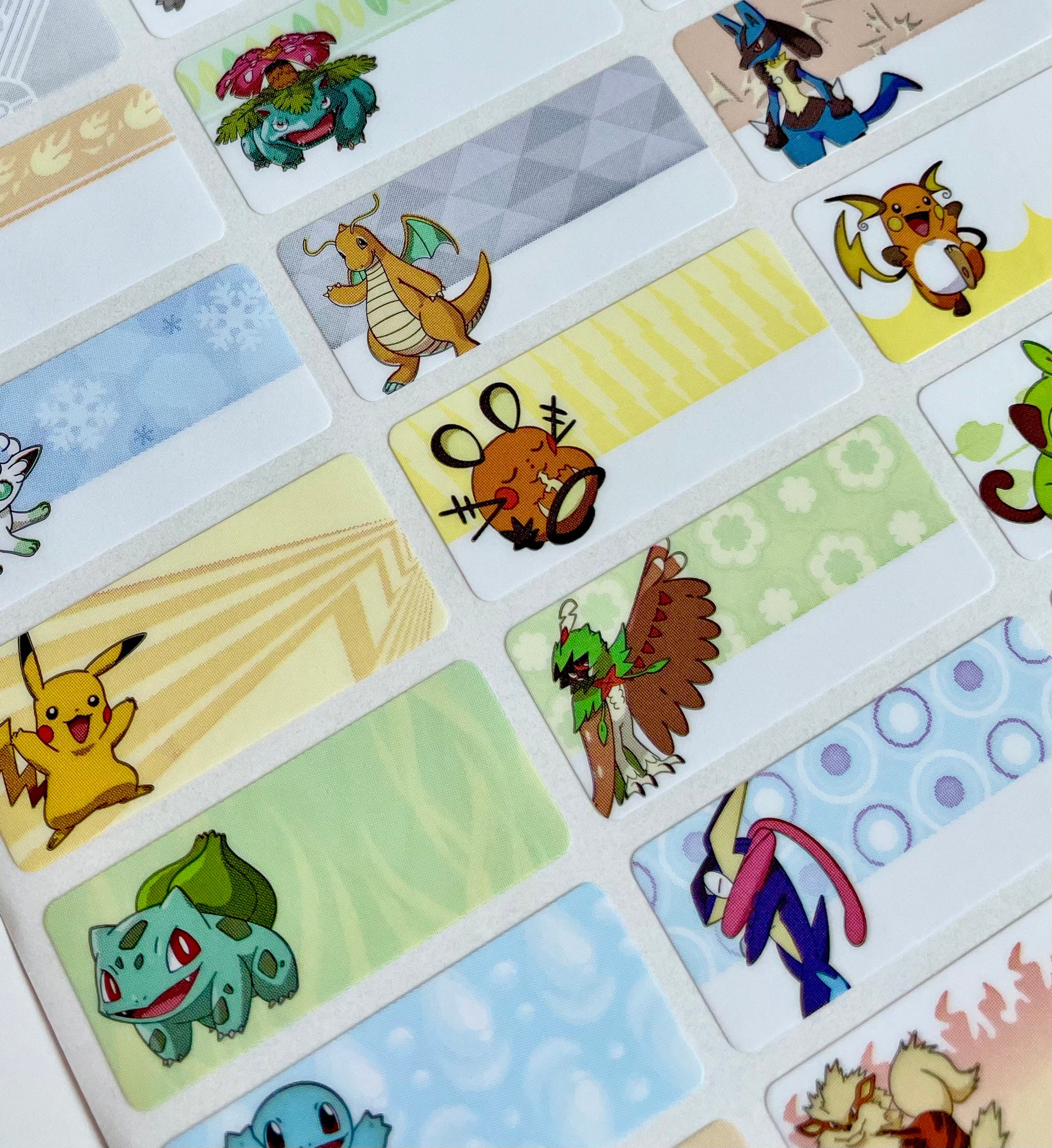 Pokemon Pikachu Name Label School Label Waterproof Label Etsy