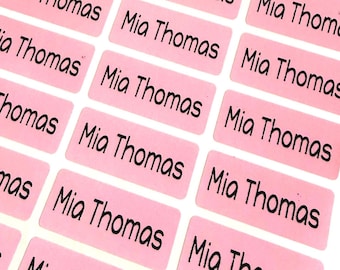 Baby Pink Waterproof Sticker Kids Gift Labels School Labels Custom Name Label Daycare Dishwasher Safe stickers School Label Sticker Princess