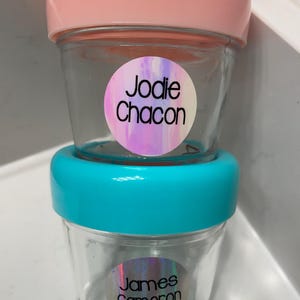 Personalized Holographic Name Label: Waterproof School Stickers