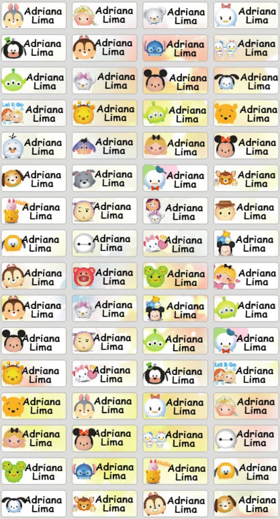 Multiple Characters Disney Tsum Tsum Waterproof Luggage Decoration Stickers 20 pcs