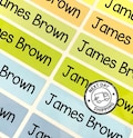 Personalized colorful Name Labels Waterproof Kids Stickers, School & Daycare