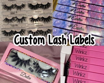 Eyelash Custom Name Case Stickers Labels Rectangle Clear Transparent Mink Lashes Packaging Label Lash Extension Sticker 3D Eyelashes Plastic