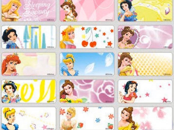 Notebook Disney Princess Name Tags Free Printable