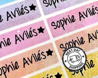 Personalized Rainbow Name Labels: Waterproof, Durable Stickers for School & Daycare