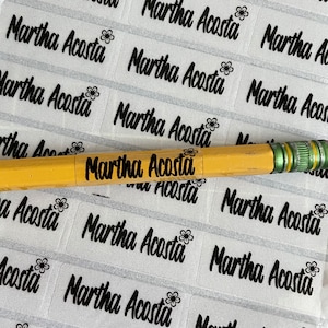Waterproof Name Stickers: Clear Personalized Labels for Kids