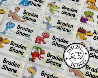 Dinosaur Name Stickers: Tough Waterproof Kids Labels, School  Daycare