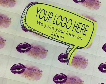 Personalized Clear Cosmetic Labels: custom Logo, Lash, Lip Gloss Stickers