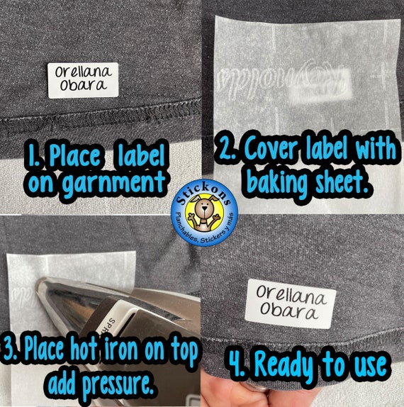 Iron on Labels Clothing Labels Washer and Dryer Safe 