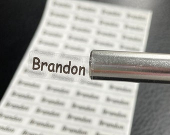 Waterproof Name Stickers: Clear Personalized Labels for Kids