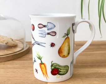Gardening Bone China Mug, for everyone who likes pottering about outside - No 5