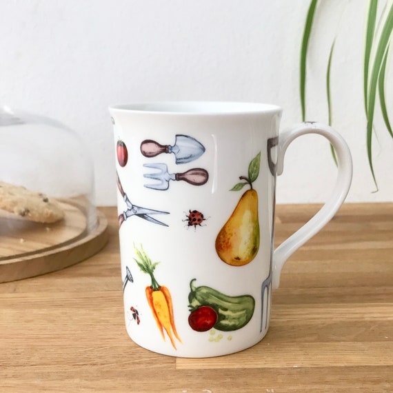 Gardening Bone China Mug, for everyone who likes pottering about outside - No 5