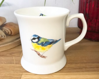Blue Tit Bone China Small Tankard Mug