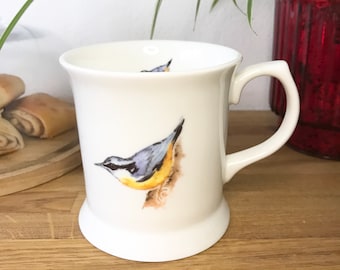 Nuthatch Bone China Small Tankard Mug
