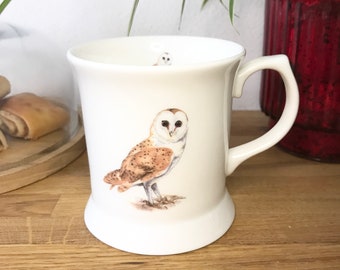 Barn Owl Bone China Small Tankard Mug