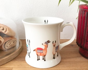Llama Bone China Small Tankard Mug (style 1)