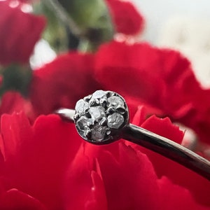 Genuine Diamond Stack Ring – 925 Sterling Silver Solitaire, Minimalist Engagement or Promise Ring