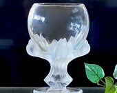 Lalique Bagheera Lion 39 s Paw Vase Excellent Condition Guaranteed Authentic