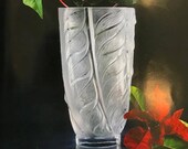 Lalique Liseron Vase Signed and Guaranteed Authentic - 9.25 quot Tall MINT