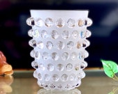 Antique Rene Lalique Designed Crystal Mossi Vase Signed R Lalique Excellent Condition