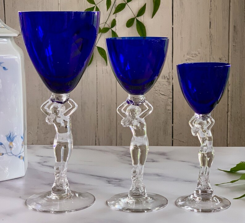 Rare Cambridge Nude Stem True Wine Glass Amber 3011 Statuesque | Etsy