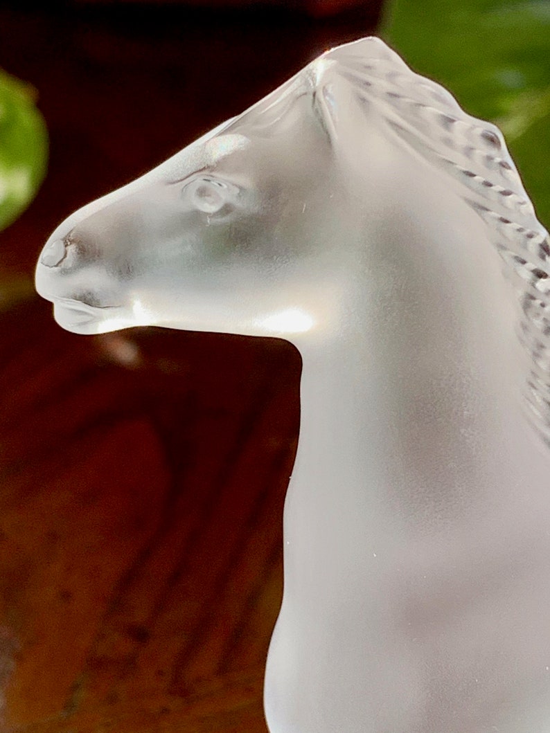 Lalique Crystal Ulysse Horse Sculpture Cheval in French Etsy