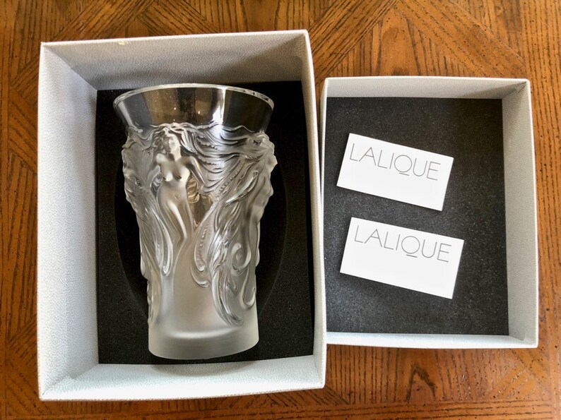 Lalique Fantasia Vase New In Box With Papers Guaranteed Etsy
