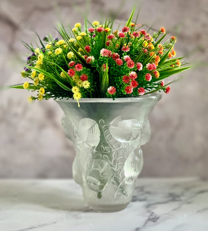 Rene Lalique St Francis Vase 1055 Signed R Lalique France Etsy