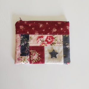 Estuche  - Neceser - Bolsa - Funda ebook - funda kindle - cover - Estuche de patchwork - Case- Funda para tablet - zipper pouch- Shabby chic