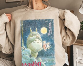 Vintage Studio Ghibli Shirt, My Neighbour Totoro, Ghibli Anime, Sweatshirt, Spirited Away, Kikis, Ponyo, Mononoke, Retro Studio Anime Shirt