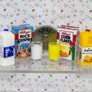 Miniature 1:12th scale dolls house accessory set - breakfast set