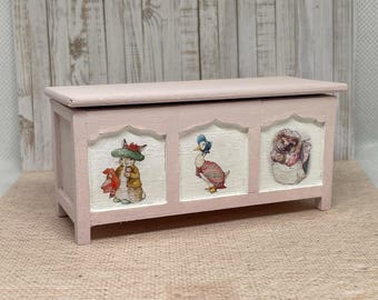 Miniatur Deckenkiste - Puppenhaus Decke Box - Aufbewahrungsbank aus Holz